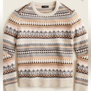 J. Crew Women’s Fair Isle Cropped Crewneck Sweater NWT